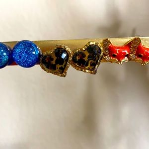 Betsey Johnson leopard stud earrings